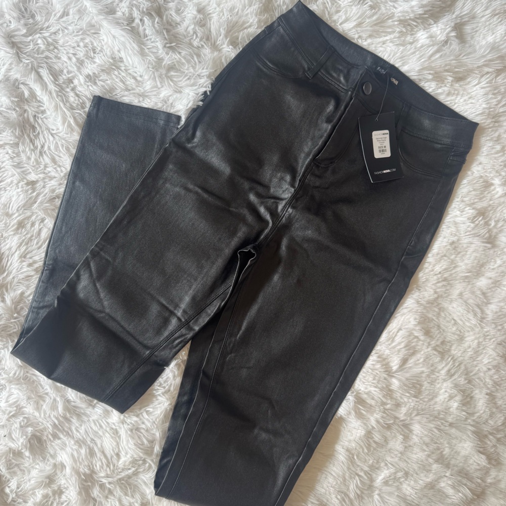 NWT fashion nova Sammie Faux Leather Black Skinny Pants